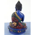 Statuette bouddhiste Bouddha de Médecine 14 cm - Statuettes bouddhistes tibétaines artisanales