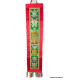 Tenture tibétaine bouddhiste Signes auspicieux rouge verte Tentures tibétaines Bouddha HQTEN3
