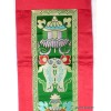 Tenture tibétaine bouddhiste Signes auspicieux rouge verte Tentures tibétaines Bouddha HQTEN3