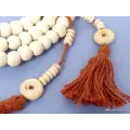 Mala tibétain 108 perles en os de buffle avec compteurs - Mala tibétain 108 perles