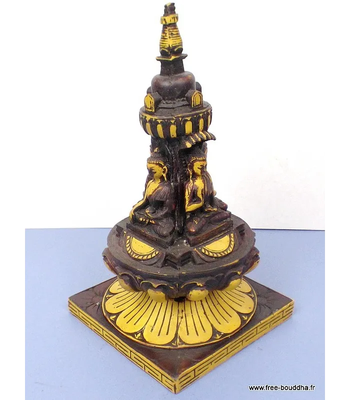 Grand stupa tibétain pour autel bouddhiste 23,5 cm - Objets rituels bouddhistes