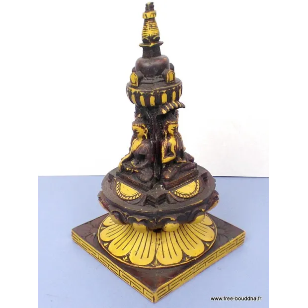 Grand stupa tibétain pour autel bouddhiste 23,5 cm - Objets rituels bouddhistes