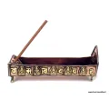 Porte encens tibétain orné de signes auspicieux - Porte-encens tibétains