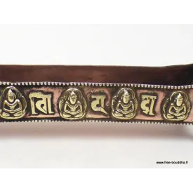 Porte encens tibétain orné de signes auspicieux - Porte-encens tibétains