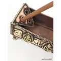 Porte encens tibétain orné de signes auspicieux - Porte-encens tibétains