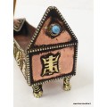 Porte encens tibétain orné de signes auspicieux Encens tibétains, accessoires BETP12