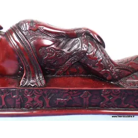 Statuette bouddhiste tibétaine Bouddha couché 31 cm - Statuettes bouddhistes tibétaines artisanales