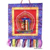Tenture tibétaine bouddhiste Kalachakra rouge Tentures tibétaines Bouddha KALA1.2