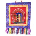 Tenture tibétaine bouddhiste Kalachakra rouge Objets rituels bouddhistes KALA1.2