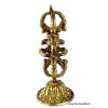 Double dorjé vajra bouddhiste sur socle Cloches et dorjé tibétains ref12.3