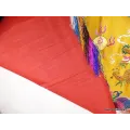 Tenture murale Dragons en soie épaisse safran - Tentures bouddhistes