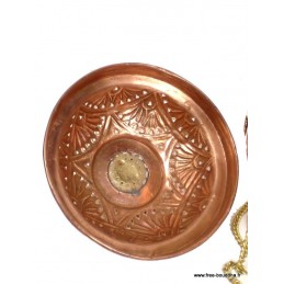 Encensoir tibétain sphérique en cuivre et laiton Brûleurs et porte-encens REF 4059