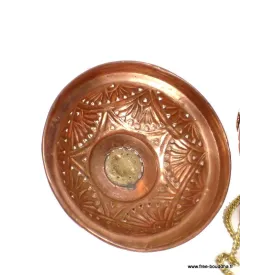 Encensoir tibétain sphérique en cuivre et laiton - Porte-encens tibétains