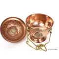 Encensoir tibétain sphérique en cuivre et laiton - Porte-encens tibétains