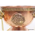Encensoir tibétain sphérique en cuivre et laiton - Porte-encens tibétains