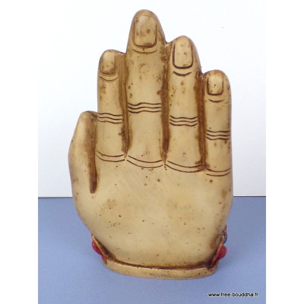 Statuette Bouddha posé sur main coloré Statuettes Bouddhistes ref SDM1