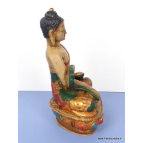 Statue bouddhiste tibétaine Bouddha Sakyamouni en méditation - Statuettes bouddhistes tibétaines artisanales