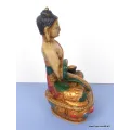 Statue bouddhiste tibétaine Bouddha Sakyamouni en méditation - Statuettes bouddhistes tibétaines artisanales