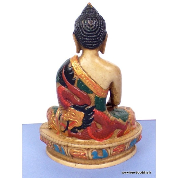 Statue tibétaine Bouddha Ratnasambhava main au sol Statuettes Bouddhistes SAKYA3