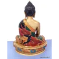 Statue tibétaine Bouddha Ratnasambhava main au sol - Statuettes bouddhistes tibétaines artisanales