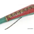 Radong Dungshen Trompette tibétaine et pierres naturelles - Instrument de musique Bouddhiste