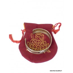 Pochettes pour malas et bijoux motif lotus Pochettes tibétaines pour malas et bijoux POC1