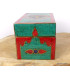 Boîte à bijoux en bois sertie de pierres Décoration tibétaine BAT6.5