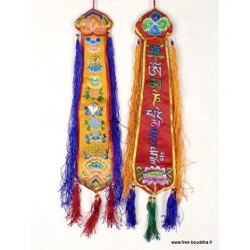 Chopen sambhu bannière tibétaine porte-bonheur Tentures tibétaines Bouddha CHOP2