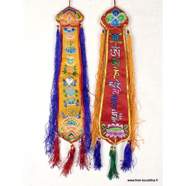 Chopen sambhu bannière tibétaine porte-bonheur Tentures tibétaines Bouddha CHOP2
