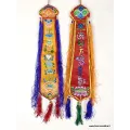 Amulette tibétaine porte-bonheur, mantra de Chenrezi - Tentures bouddhistes