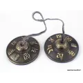 Tingshas tibétaines mantra de Chenrezi 6,5 cm - Népal - Tingsha tibétaine cymbales