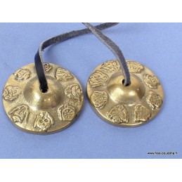 Cymbales tibétaines tingshas 4,5 cm Tingsha tibétaine cymbales TT45