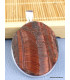 Pendentif en Oeil de Tigre rouge brut oval Pendentifs pierres naturelles XV15.1