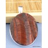 Pendentif en Oeil de Tigre rouge brut oval Pendentifs pierres naturelles XV15.1