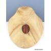 Pendentif en Oeil de Tigre rouge brut oval Pendentifs pierres naturelles XV15.1