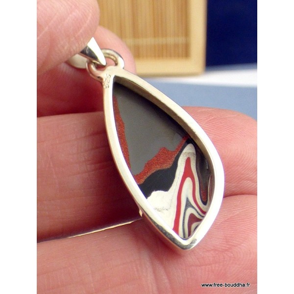 Pendentif Fordite Agate Detroïte asymétrique Pendentifs pierres naturelles XV17.2
