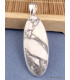 Pendentif Howlite blanche forme allongée Pendentifs pierres naturelles XV20.1