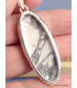 Pendentif Howlite blanche forme allongée Pendentifs pierres naturelles XV20.1