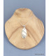 Pendentif Howlite blanche forme allongée Pendentifs pierres naturelles XV20.1
