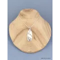 Pendentif Howlite blanche forme allongée - Pendentifs pierres naturelles