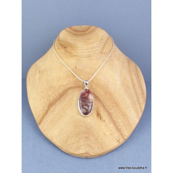 Pendentif Quartz Hématoïde oval Pendentifs pierres naturelles XV22.2