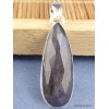Pendentif Saphir noir africain facetté forme goutte Pendentifs pierres naturelles XV34.1