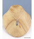 Pendentif Saphir noir africain facetté forme goutte Pendentifs pierres naturelles XV34.1