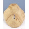 Pendentif Saphir noir africain facetté forme goutte Pendentifs pierres naturelles XV34.1
