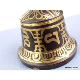 Cloche et dorjé tibétain en bronze 13 cm Cloches et dorjé tibétains CD125.1