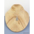 Pendentif argent Météorite Muoniolalusta oval Pendentifs pierres naturelles XV44