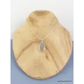 Pendentif argent Météorite Muoniolalusta oval - Pendentifs pierres naturelles
