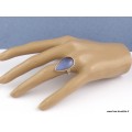Bague Labradorite bleue goutte T 59 Bijoux en Labradorite Bleue XV54.5