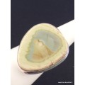Bague Jaspe Impérial vert pâle Taille 56 Bijoux en Jaspe XV57.2
