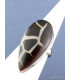 Bague goutte en Septarian noire Taille 58 Bijoux en Septaria XV58